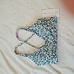 Athleta floral bikini top